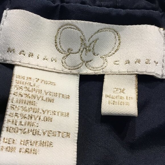 Mariah Carey Black Quilted Zip Up Skirt Size 2X - Picture 3 of 3